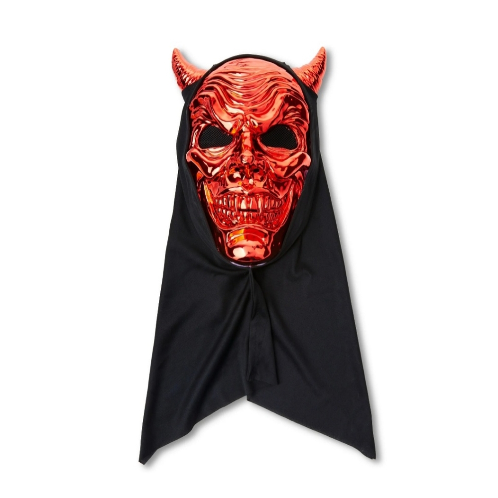 Metallic Red Devil Halloween Mask